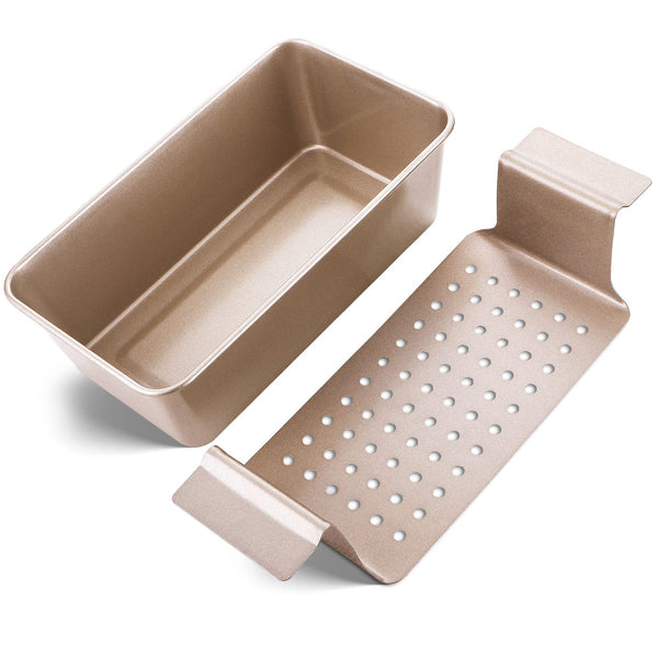 HONGBAKE Non-Stick Meatloaf Pan, Drain Tray