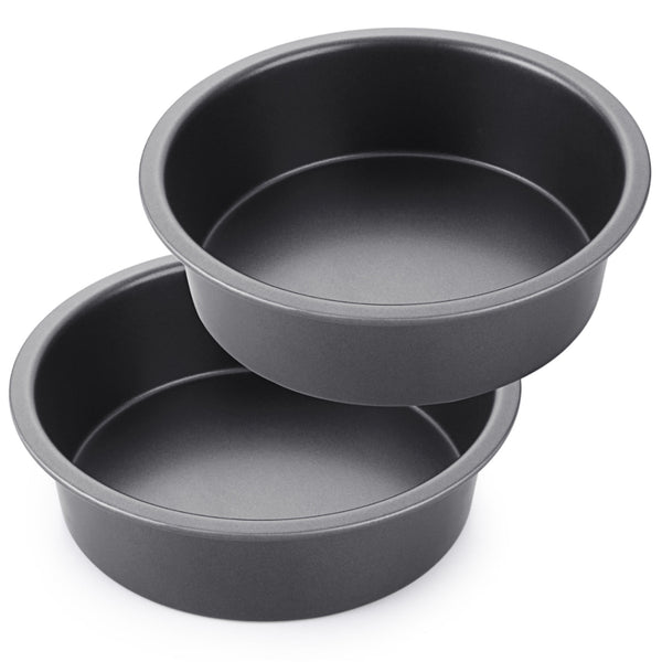 HONGBAKE 8-Inch Non-stick Round Cake Pan Set, 2-Piece Layer Tin, 2 Count