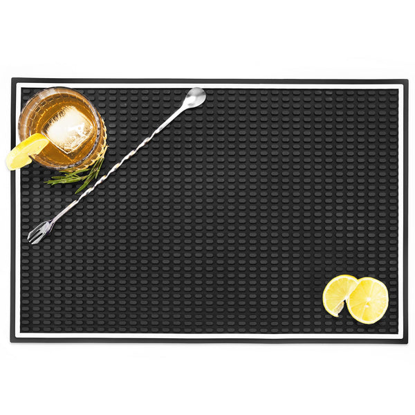 KITESSENSU Bar Mat for Cocktail - Bartender Mat for Home Bar - Large Bar Drink Mat for Glass Drying & Spill Proof - 18" x 12"