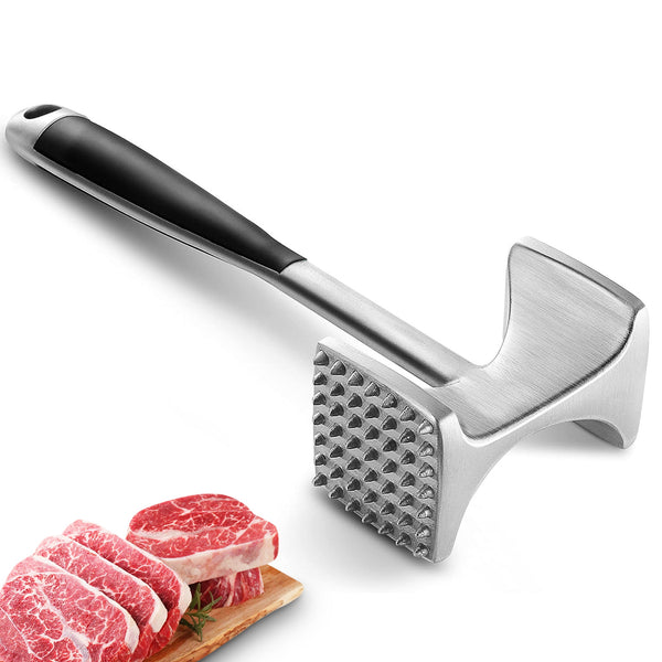 KITEXPERT Meat Tenderizer Hammer with Comfortable-Grip Handle, Dual-side Mallet for Kitchen, Heavy Duty Pounder For Tenderizing Steak, Beef and Fish