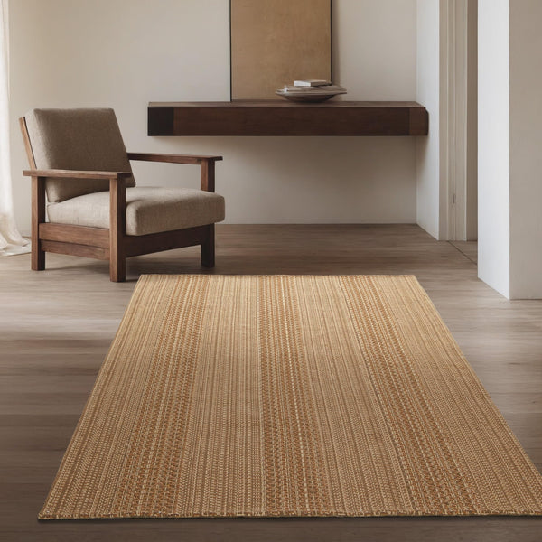 3x5 ft Area Rug - Machine Washable Non-Slip Boho Rug for Living Room, Braided Rug for Bedroom, Dining Room, Home Office - Soft, Lightweight, Stain-Resistant, Soundproof - Light Taupe Brown