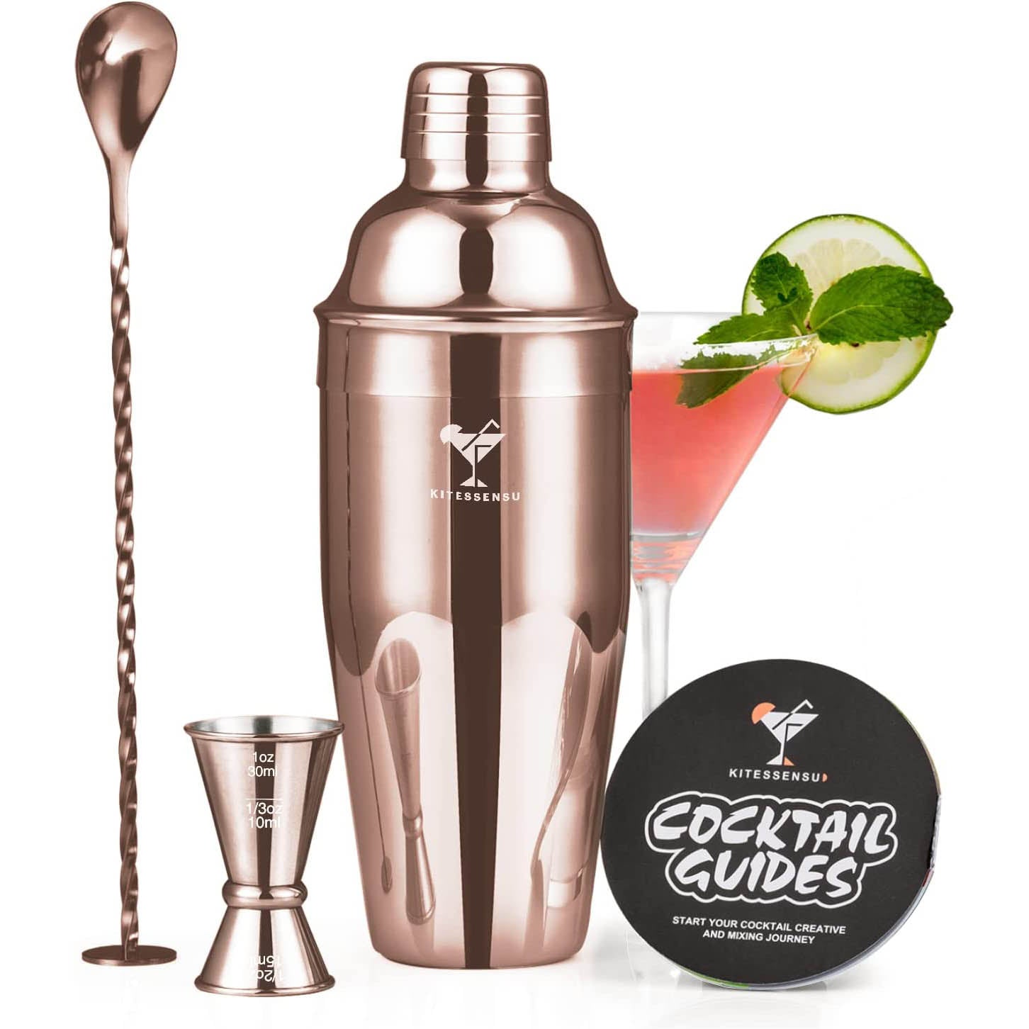 Cobbler Cocktail Shaker 3-Piece Sets | KITESSENSU