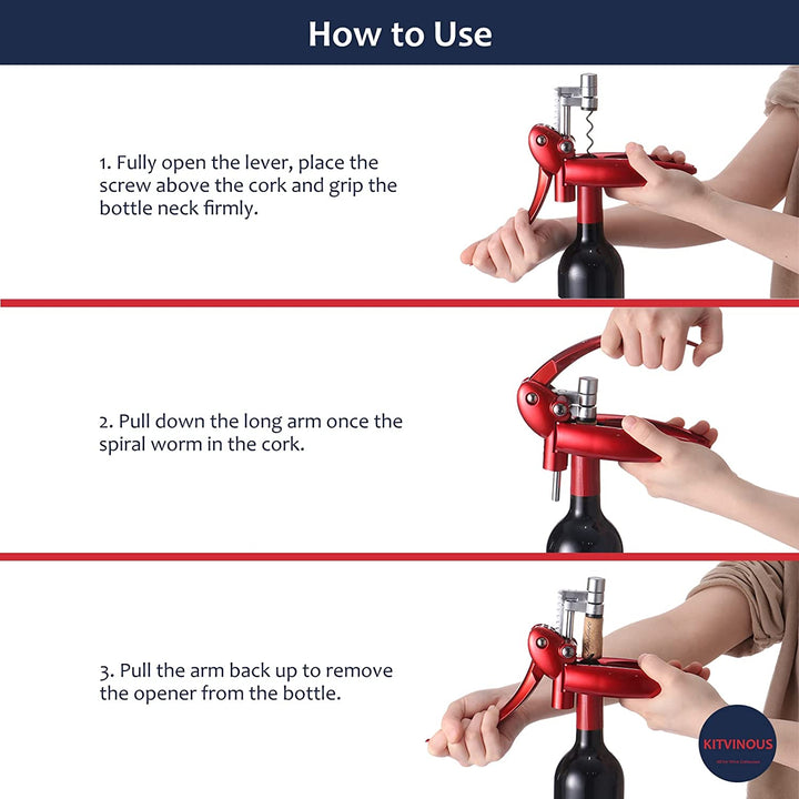 KITESSENSU Wine Bottle Opener Set, Corkscrew Kit with Foil Cutter